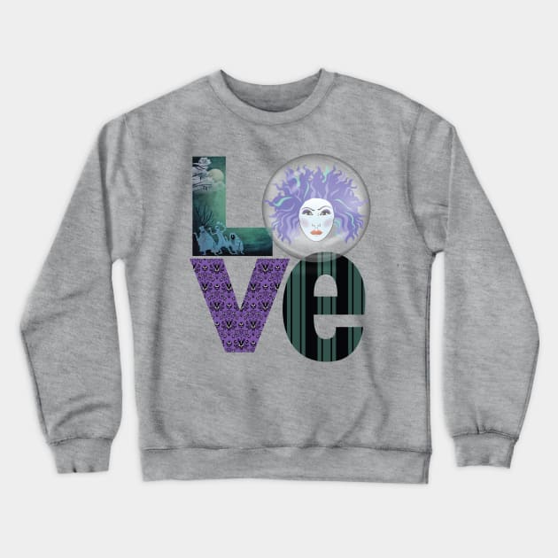 Grim Grinning LOVE Crewneck Sweatshirt by 5571 designs